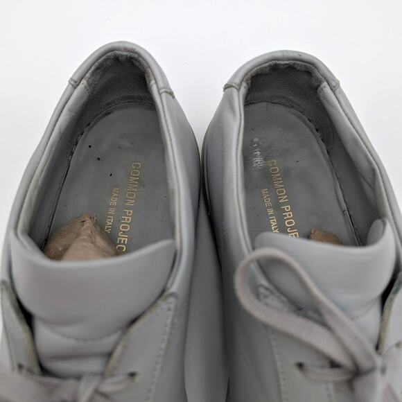 Common Projects Original Achilles Sneaker Shoes Men's Grey Size US12 EU45 - Picture 7 of 15